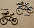 Classic Bicycle Metal Charm in 3 Finishes for Jewelry Crafts view 2