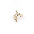 Gold Tone Leaf No Piercing Single Ear Cuff Accessory view 5