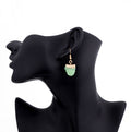 Gold Tone Textured Crystal Cluster Ball Hook Earrings in Three Colors view 5