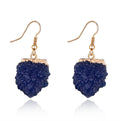 Gold Tone Textured Crystal Cluster Ball Hook Earrings in Three Colors view 7