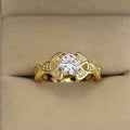 Clear Crystal Openwork Ring in Three Metal Tones Fashion Jewelry view 7