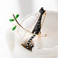 Gold Tone Silver Tone Cat Enamel Metal Brooch Pin for Jackets and Lapels view 3