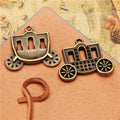 Alloy Pumpkin Carriage Charm Pendant 31x26mm