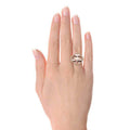 Two Tone Cushion Champagne Stone Statement Ring Design view 3