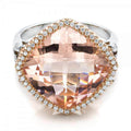 Two Tone Cushion Champagne Stone Statement Ring Design view 2