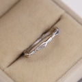 Silver Tone Sculpted Leaf Band Ring Fashion Jewelry view 2