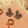 24×19mm Double-Sided Rope Anchor Alloy Charm Pendant