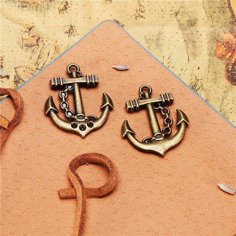 20x24mm Vintage Alloy Anchor Charm Pendant