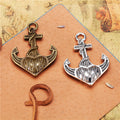 Dimensional Nautical Anchor Metal Charm in Four Variants view 1
