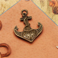 Vintage 39x29mm 3D Anchor Alloy Charm Pendant