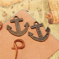 32x30mm Vintage Striped Anchor Alloy Charm Pendant
