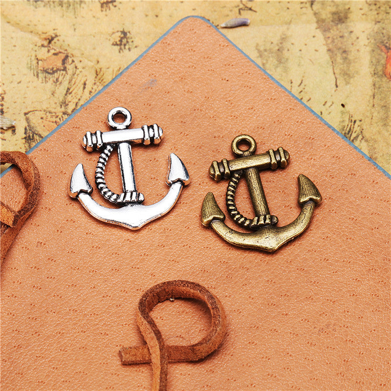 Vintage Alloy Anchor Charm Pendant 22x20mm