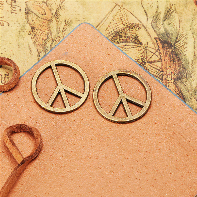 21mm Hollow Peace Sign Alloy Charm Pendant