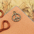 Round Peace Sign Metal Charms in Gold, Bronze and Silver Tones view 3
