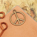 29mm Alloy Peace Sign Charm Pendant