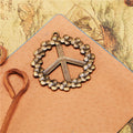 37mm Flower Peace Sign Alloy Charm Pendant