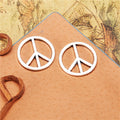 Open Round Peace Sign Alloy Charm in 3 Metal Finishes view 5