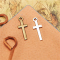 Simple Cross Metal Charm with Three Finish Options view 1