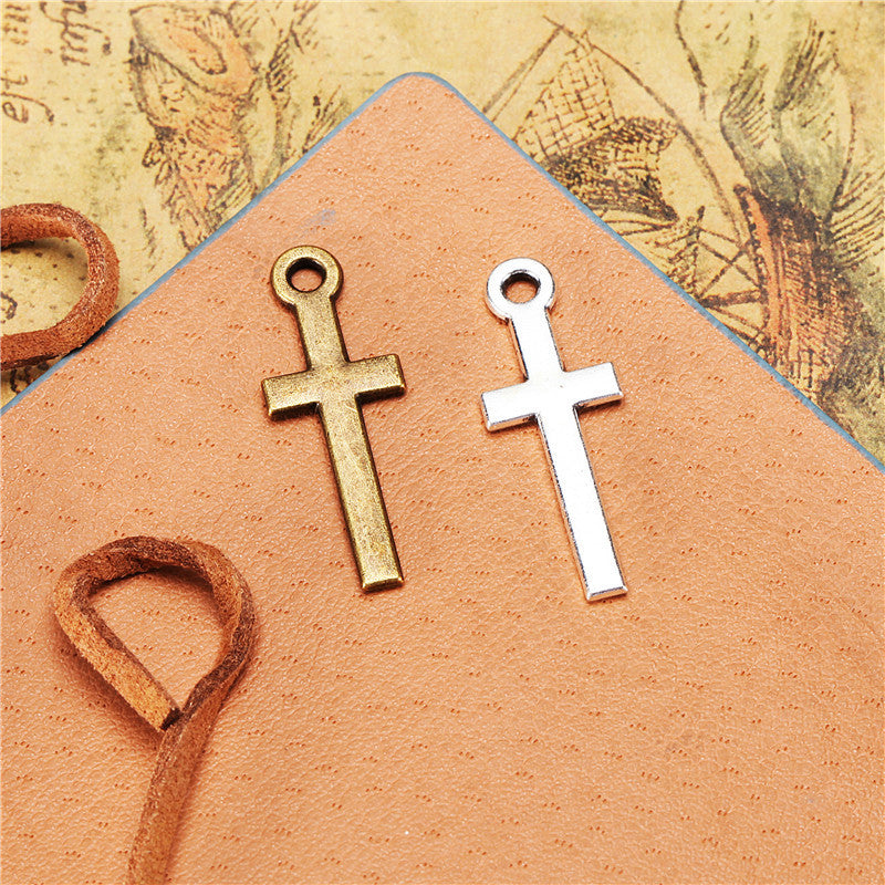 30x11mm Vintage Alloy Cross Charm Pendant