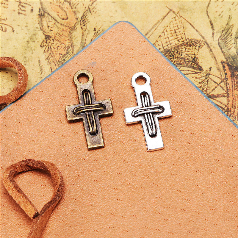 22x12mm Alloy Cross Charm Pendant