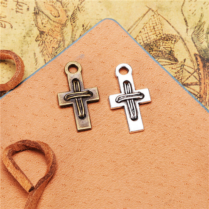 22x12mm Alloy Cross Charm Pendant