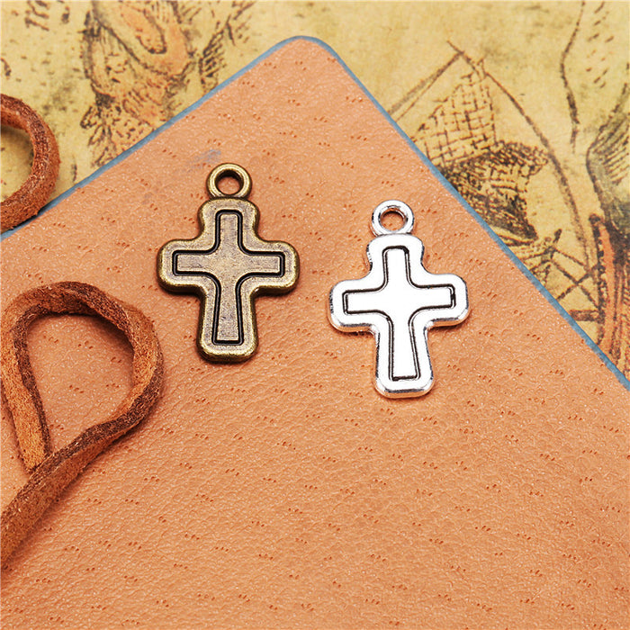 19x8mm Alloy Cross Charm Pendant