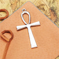 Large Ankh Cross Metal Charm in Four Vintage Finishes view 4