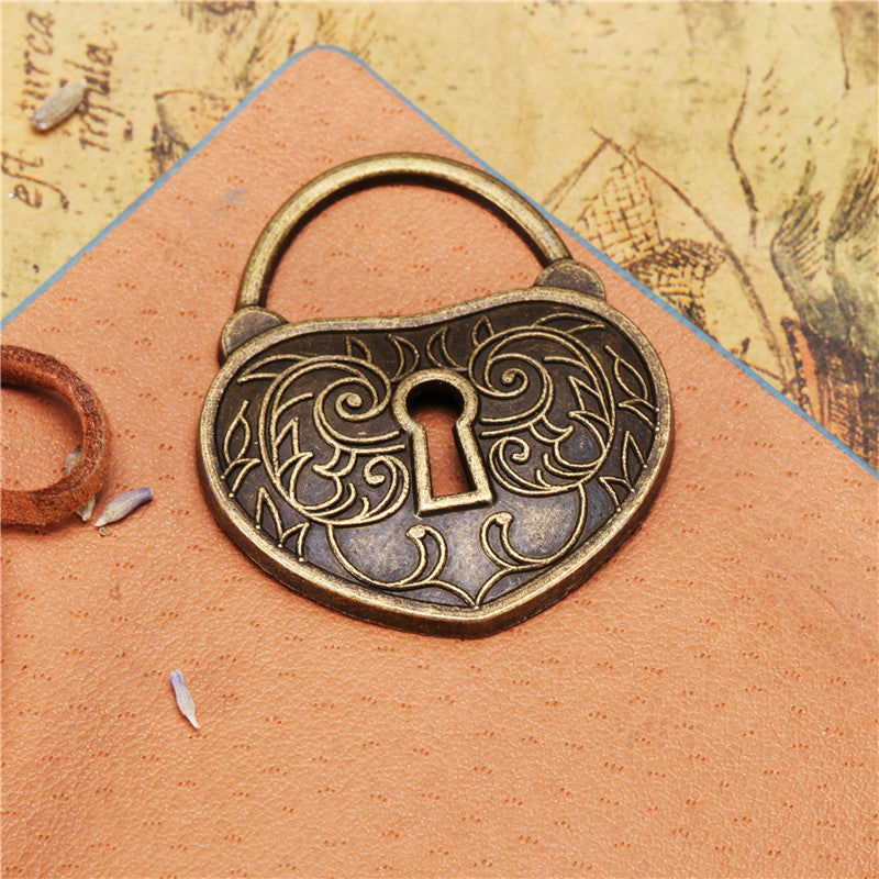 41x36mm Vintage Tiger Head Padlock Alloy Charm Pendant