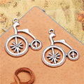 Vintage Penny Farthing Bicycle Charm Metal Jewelry Component, 3 Finish Options view 4