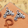 Motorcycle Rider Metal Charms in Three Vintage Tone Finishes view 4