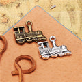 Steam Locomotive Alloy Charm Pendant in 2 Metal Finishes view 2