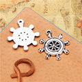 Ship Wheel Metal Charms in Four Gold, Bronze and Silver Finishes view 4