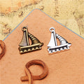 Double-Sided Sailing Ship Charm In Four Metal Finishes For Jewelry Making view 1