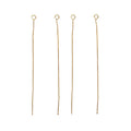 Gold Box Chain Threader Ear Wire Findings Loop Pin Ends view 1