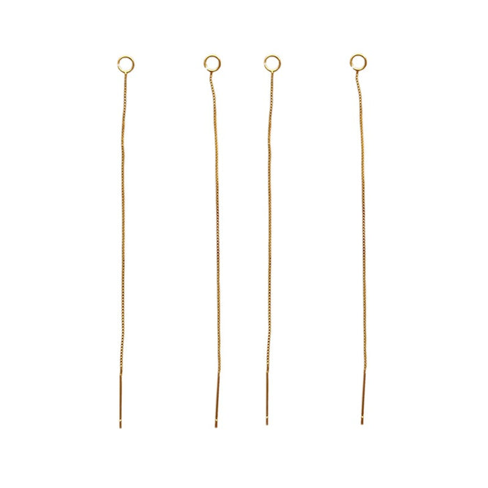 Gold Box Chain Threader Ear Wire Findings Loop Pin Ends