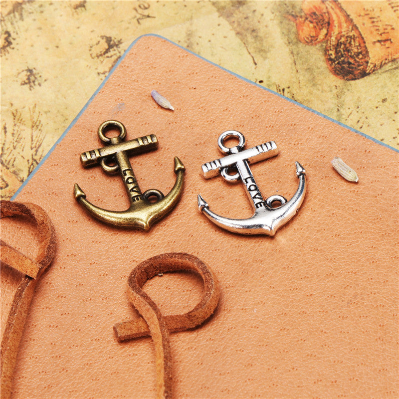 LOVE Anchor Alloy Charm Pendant