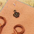 Vintage Crown Alloy Charm Pendant 12x9mm