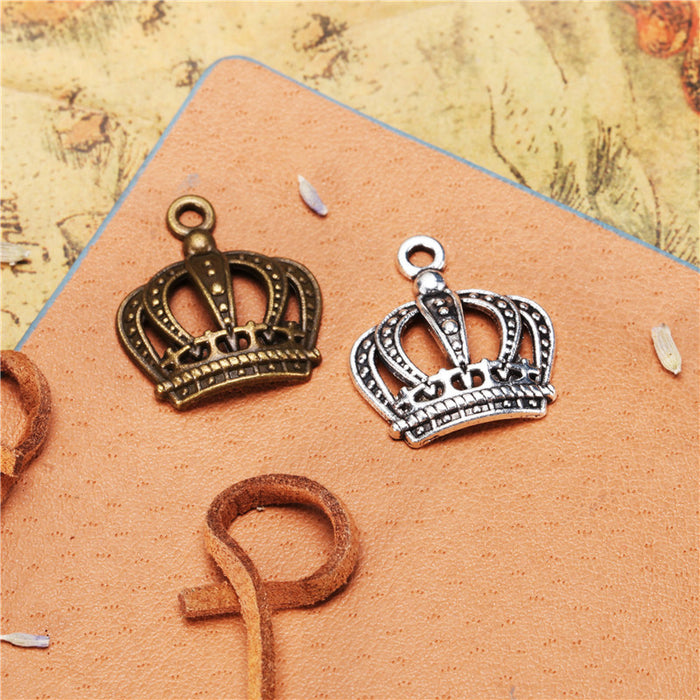 23x20mm Alloy Crown Charm Pendant