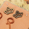 Vintage Heart Crown Alloy Charm Pendant 22x18mm