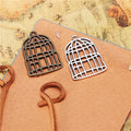 Vintage Openwork Birdcage Charm Metal Jewelry Component, 6 Finish Options view 1