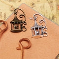 Ornate Scrollwork Birdcage Metal Charm in Four Finishes view 4