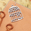 Vintage Large Open Birdcage Charm Metal Jewelry Component, 3 Finish Options view 4