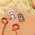 Narrow Open Birdcage Metal Charms in Gold, Bronze and Silver Tones view 4