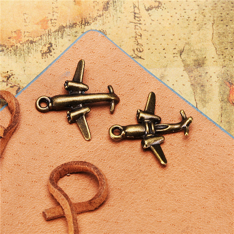 22x21mm Alloy Fighter Jet Charm Pendant