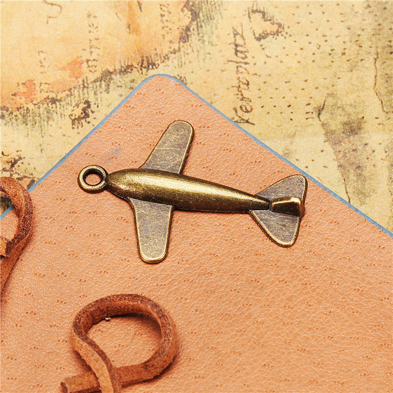 33x24mm Alloy Airplane Charm Pendant for DIY Jewelry or Keychain