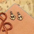 Mini Double Sided Anchor Alloy Charm in 3 Metal Finishes view 3