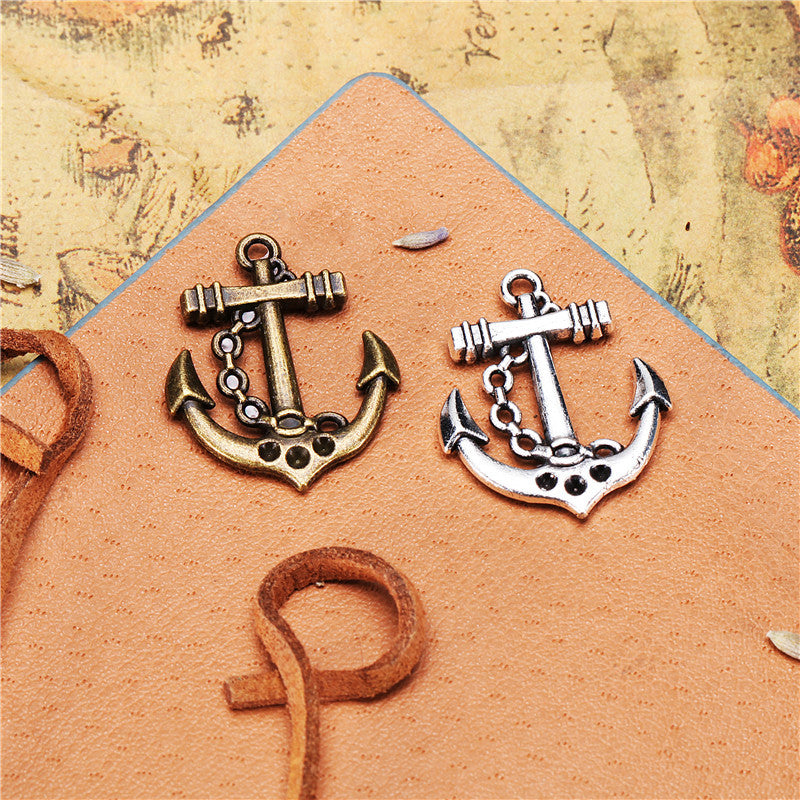 20x24mm Vintage Alloy Anchor Charm Pendant