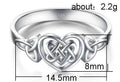 Silver-Tone Celtic Heart Ring With Open Knotwork Band view 5