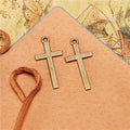 30x14mm Vintage Thin Alloy Cross Charm Pendant
