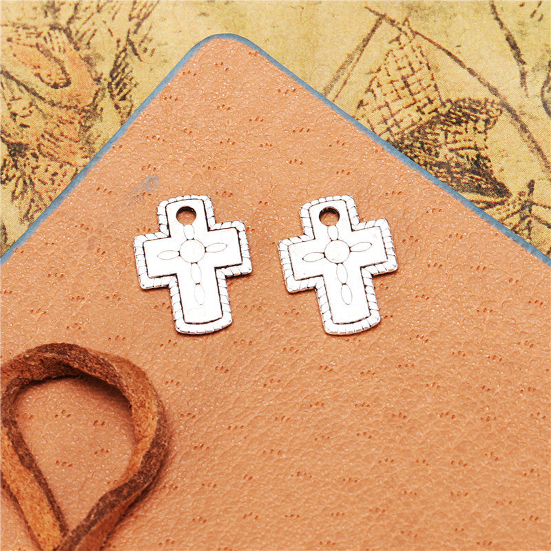 19x8mm Alloy Cross Charm Pendant